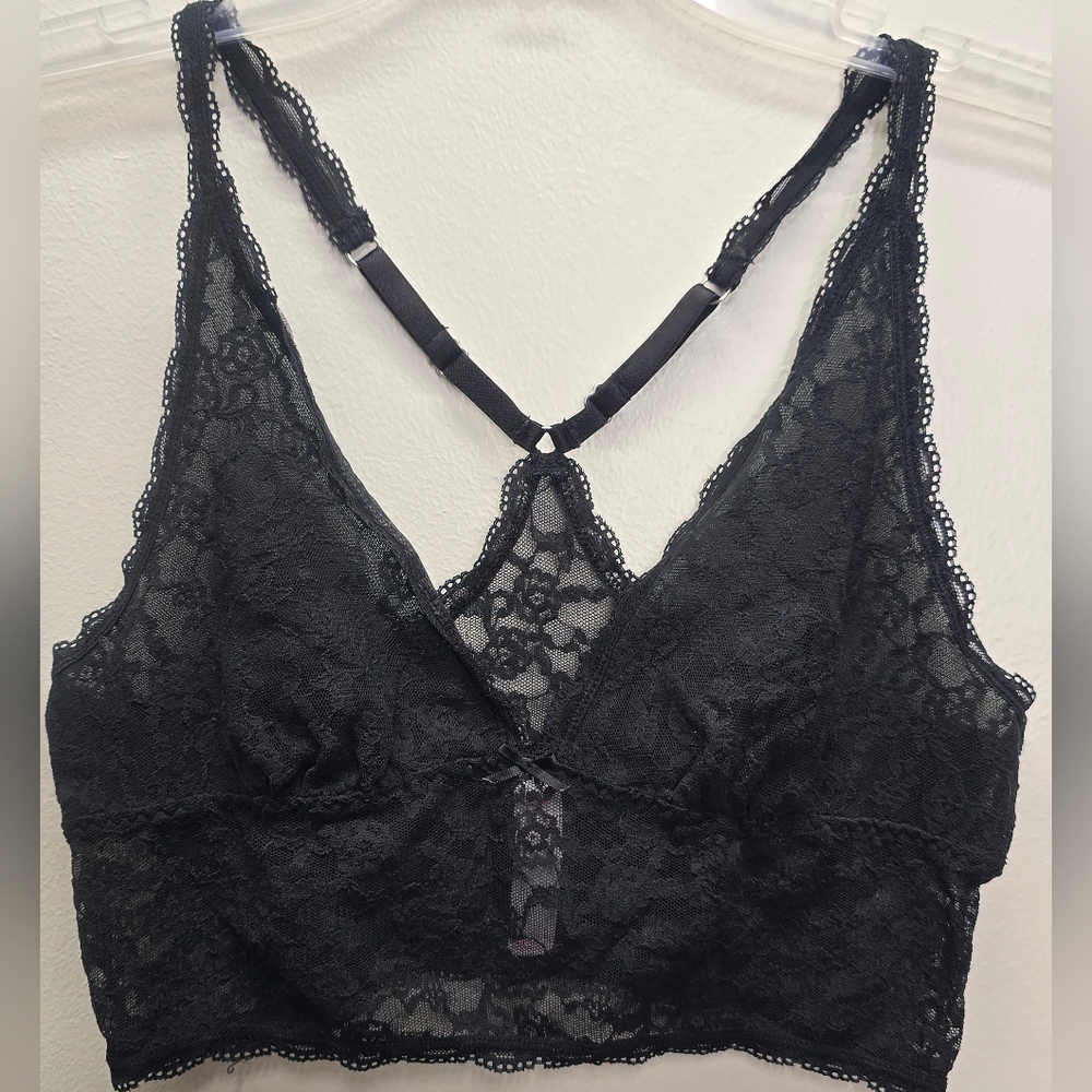 Victoria's Secret Black Lace Bralette Women's Large